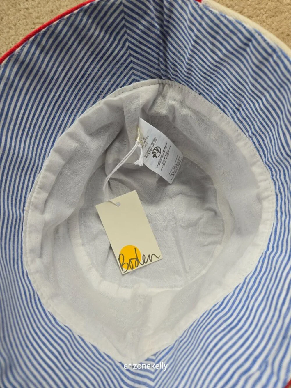 NWT Mini Boden Shark Hat Cotton Kids MED Child Youth